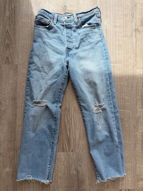 Levi's Light Blue Denim Jeans with Leather Patch